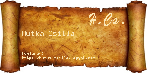 Hutka Csilla névjegykártya
