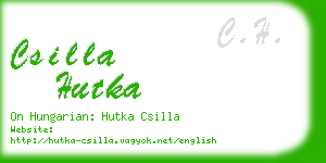 csilla hutka business card